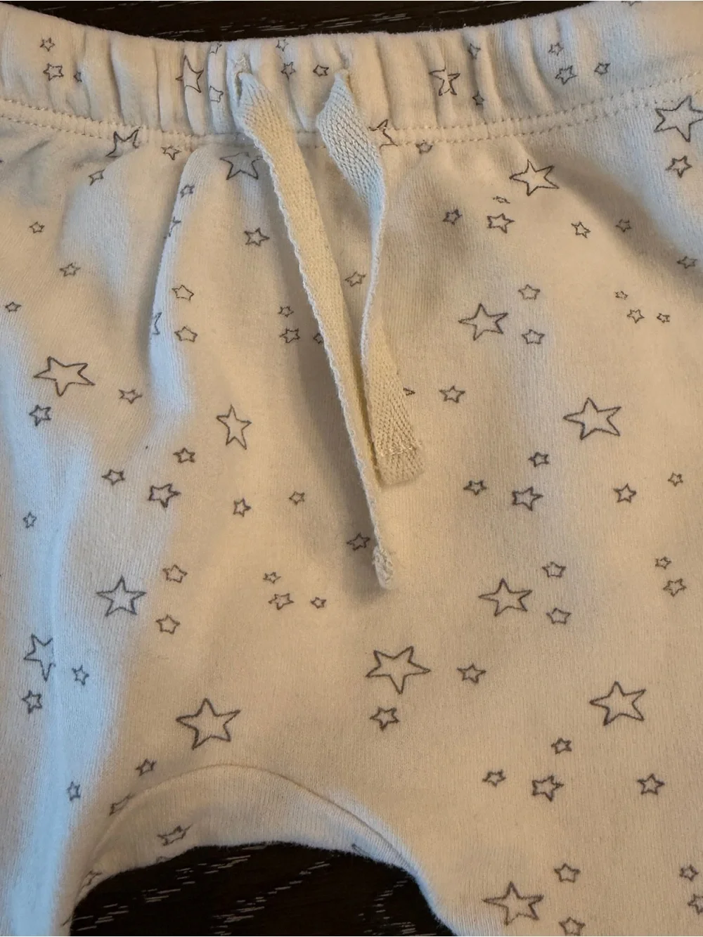 Quincy Mae Baby White Star Print Pants Gender Neutral 3-6 Months Jogger